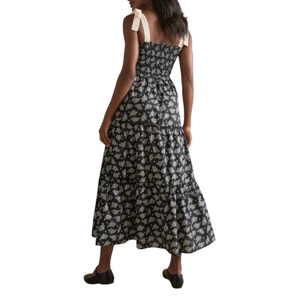 Francesca’s Miami Thalia Smocked Tie Strap Tiered Midi Dress Women’s Size Medium - Picture 2 of 10